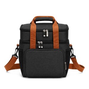 Bolsa Térmica Dupla 15L Personalizada 08287, preta