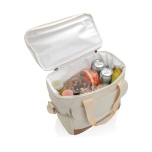 Bolsa térmica personalizada BT160 aberta, mostrando o forro térmico em PVC