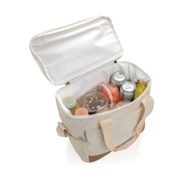 Bolsa térmica personalizada BT160 aberta, mostrando o forro térmico em PVC
