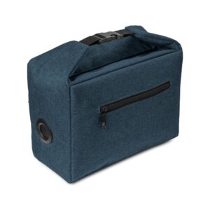 Bolsa térmica personalizada BT318P azul com marcador de temperatura, vista em perspectiva