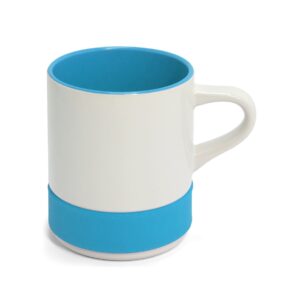 Caneca 350ml com Interior e Cinta de Silicone Personalizada CA0336, azul claro (12292)