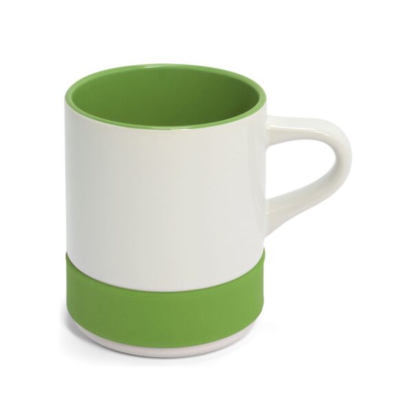 Caneca 350ml com Interior e Cinta de Silicone Personalizada CA0336, verde claro (12291)