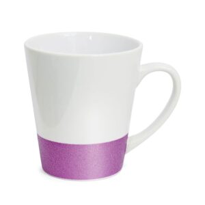Caneca Cônica com Base Glitter Personalizada CA0330, lilás (10132)