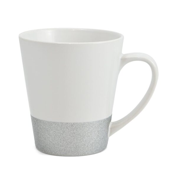Caneca Cônica com Base Glitter Personalizada CA0330, prata (8988)