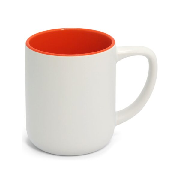 Caneca Matte 325ml com Interior Colorido Personalizada CA0335, laranja (12308)