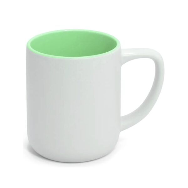 Caneca Matte 325ml com Interior Colorido Personalizada CA0335, verde claro (12400)