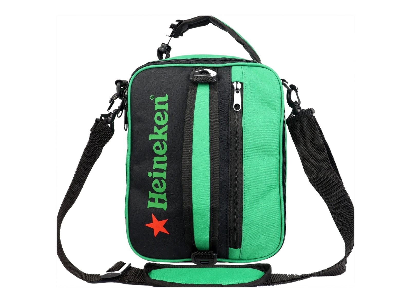 Bolsa a tiracolo Heineken verde e preta