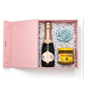 Kit Espumante Rosé com Vela e Doce de Leite Personalizado KT103MINI
