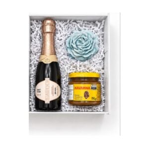 Kit Espumante Rosé com Vela e Doce de Leite Personalizado KT103MINI