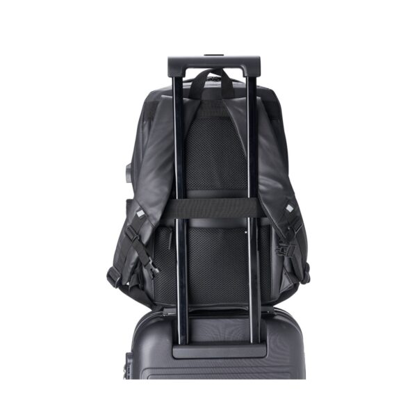 Mochila Antifurto em Couro Sintético 20L com USB