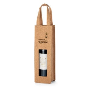Sacola em Cortiça para 1 Garrafa Personalizada 92819 - Enova Brindes Personalizados