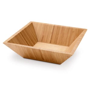 Saladeira Quadrada em Bambu Personalizada 93968 - Enova Brindes Personalizados