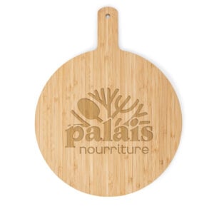 Tábua de Servir Redonda em Bambu Personalizada 94393 - Enova Brindes Personalizados