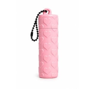 Chaveiro Porta-Batom 3D Personalizado 3D103 rosa fechado com corrente